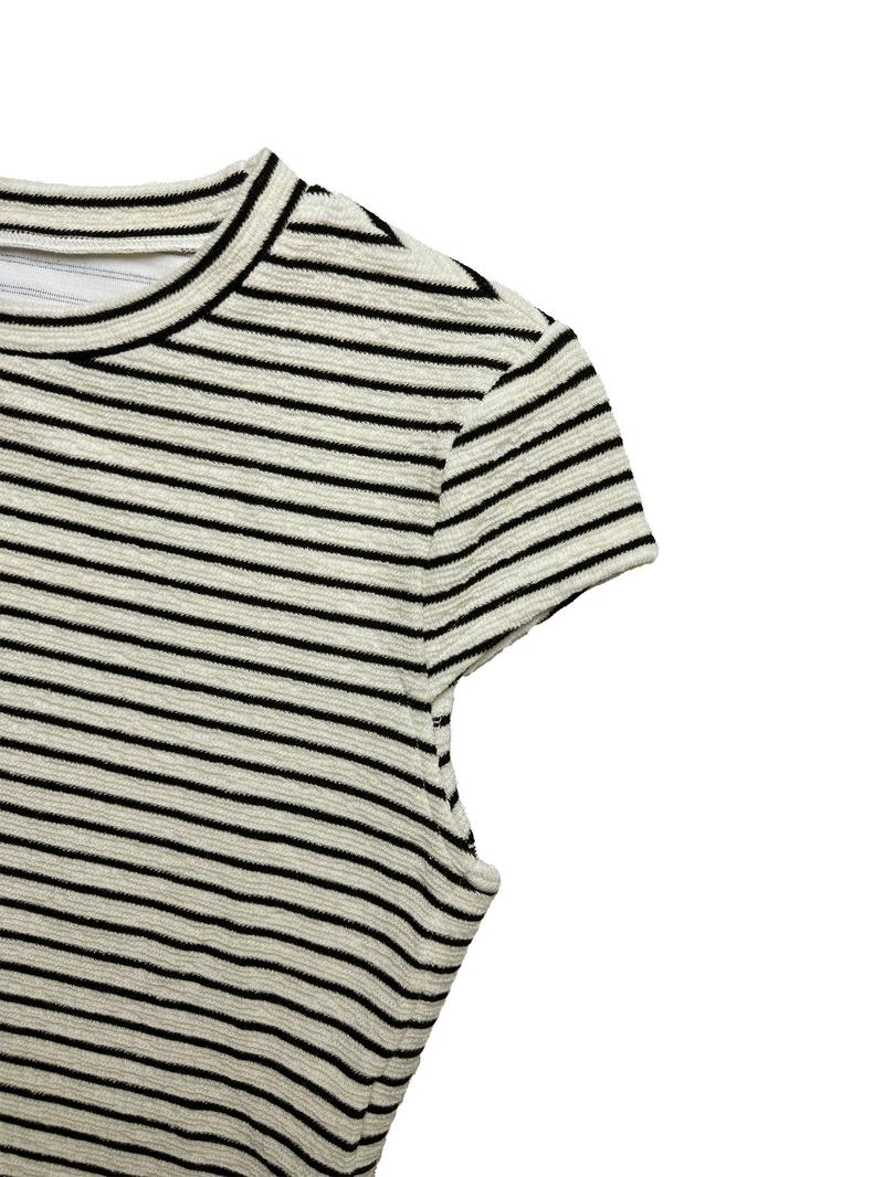 Product Introduction of Women's Striped Print Top & Pants Two-Piece Set, Casual Fashion Cozy Top & Trousers for Daily Outdoor Wear, Ladies Clothes for Summer 6