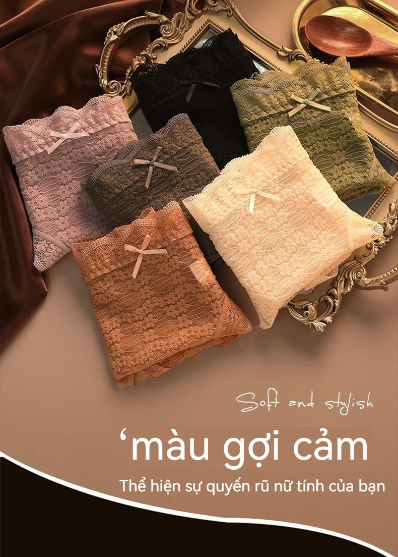 Product Introduction of Đồ Lót Ren, Chất Lượng Phổ Biến, Dành Cho Nữ, cạp vừa, Làm Bằng Bông, Có Đáy Kháng Khuẩn, Gợi Cảm Và Thoáng Khí, Liền Mạch, Phong Cách Cổ Điển Quần Lót Bé Gái, Thích Hợp Cho Đồ Lót Nữ 30