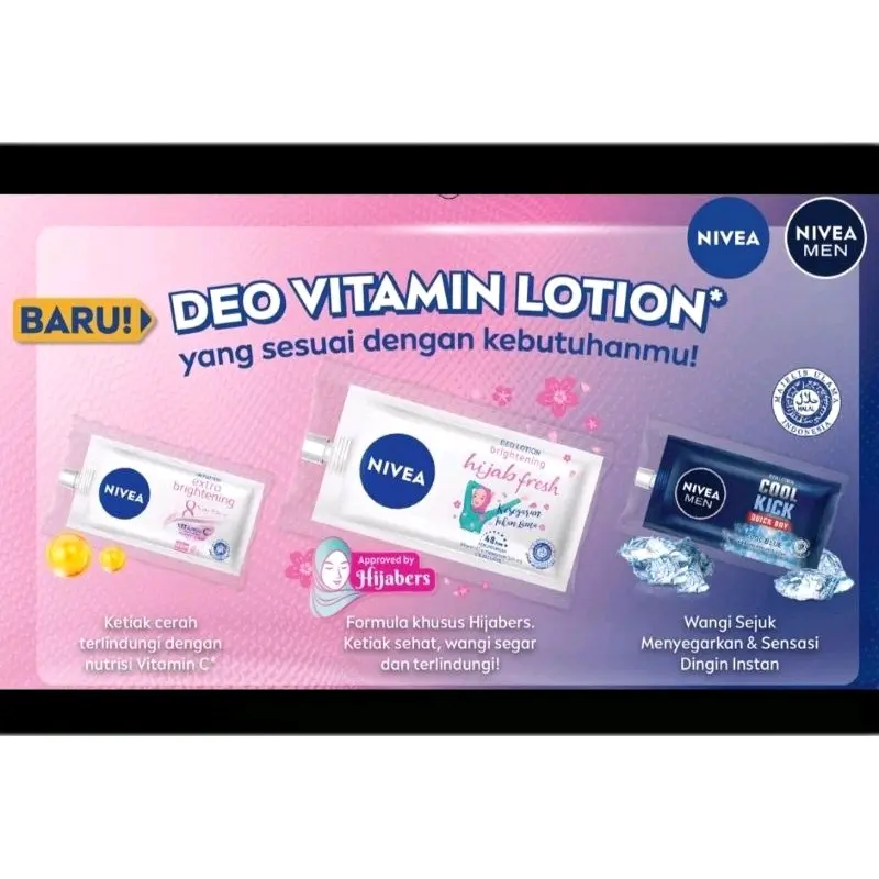 Nivea Deodorant Sachet [12 pcs] Hemat Ketiak kering babas keringat