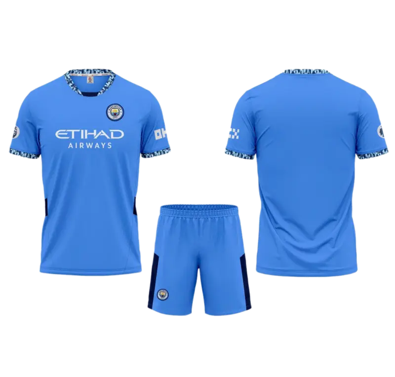 In Tên + Số  Bộ Quần Áo Thể Thao Đội Man city  2024, Vải Thun Lạnh Thể Thao Không Nhăn, Không Xù Lông, Logo Thêu Sport Top Sport Top Thoáng khí 2