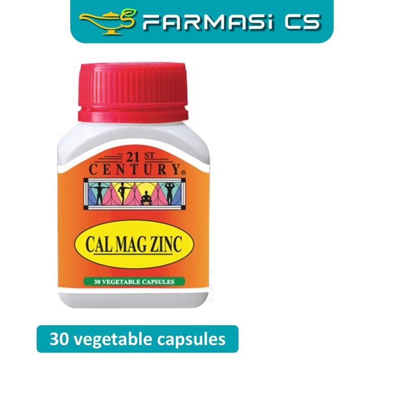 21st Century Cal Mag Zinc 30 vegetable capsules EXP:04/2028 [ Calcium ...