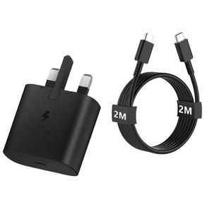 25W Fast Charging Adapter & USB C to USB C Data Cable, USB C Fast Wall Charger Set, Mobile Phone Accessories Compatible with Samsung Galaxy S23/S22/S21/S20/Note 20/Note 10
