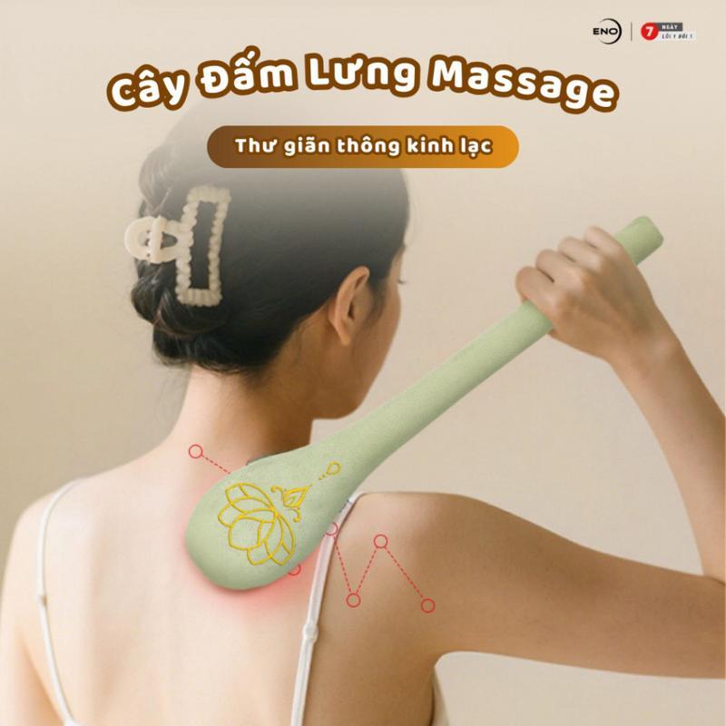 Cây Đấm Lưng Cầm Tay HIJU BMS02 - Búa Massage Cao Cấp Đầm Chắc, Xoa Bóp Lưng Mềm Mại, Tiện Dụng.
