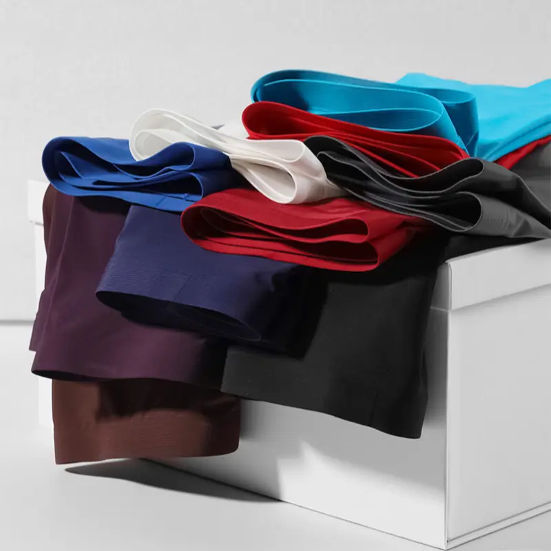 Quần Boxer Nam, Thiết Kế Trơn Cơ Bản, Vải Nylon Mềm, Thoải Mái, Thích Hợp Mặc Hàng Ngày, Đồ Lót Cho Nam 4