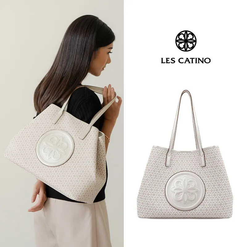 Tas Totebag Les Catino Devica Carry All Monogram 1
