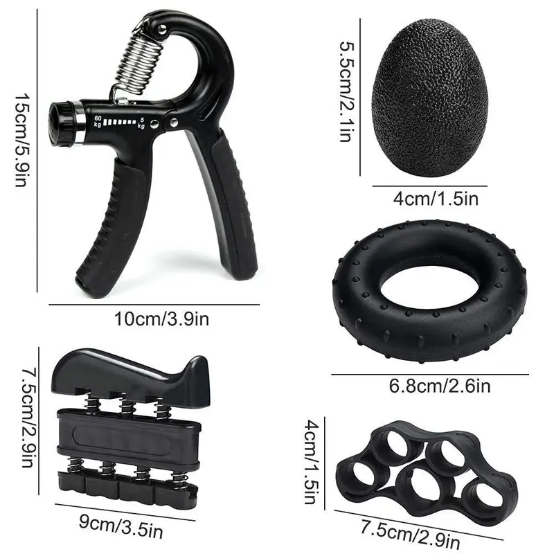 Adjustable Grip Strength Trainer Set, 5 Counts/set Finger Strength Training Tool, Hand Strength Training Equipment for Home Gym Workout, Father's Day Gifts 2