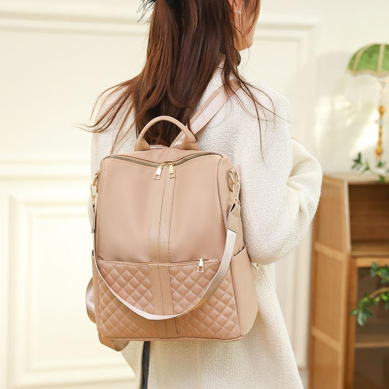Product Introduction of 2024 New Black Mummy Bag Maternal and Child Ultra-Light Quilted Embroidery Thread Large Capacity Multi-Functional Fashion Mummy Bag 7