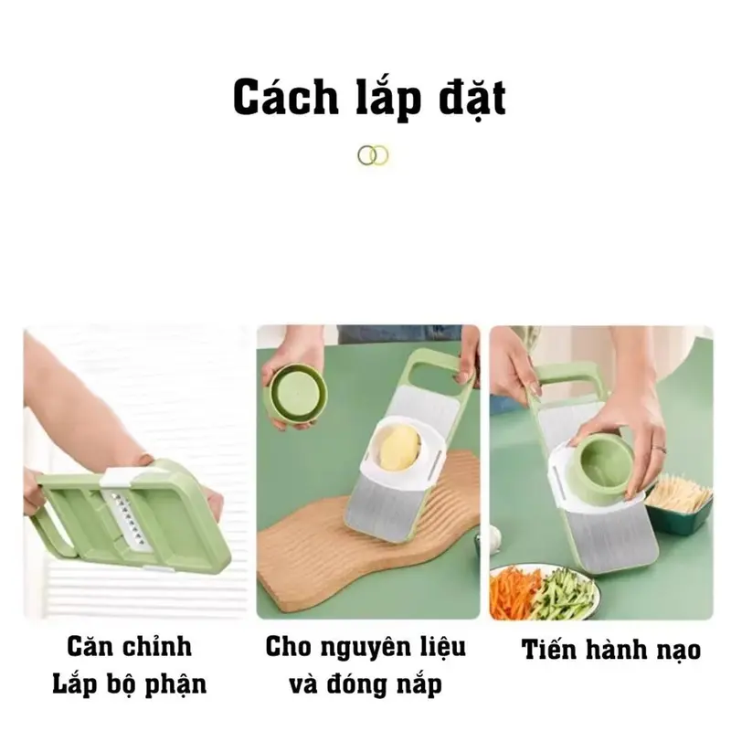 Bộ nạo rau củ quả 5 luoi DAO , INOX không gỉ, đồ bào rau củ đa năng cao cấp đa năng tiện dụng nhà bếp 3