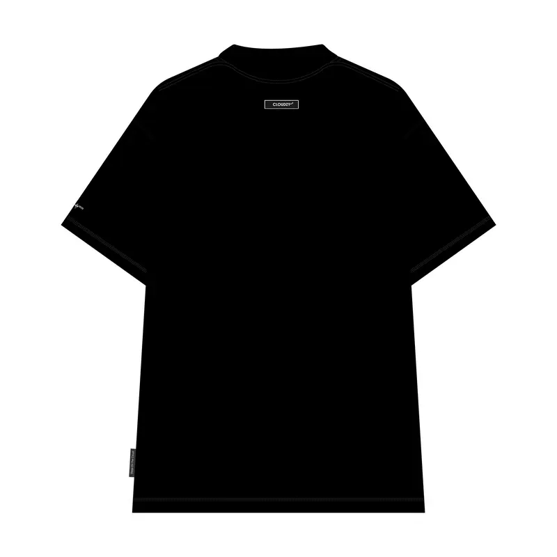 Áo polo tay lỡ nam nữ cotton thun phông có cổ CLOUDZY localbrand unisex đen trắng oversize POLO FOG 4