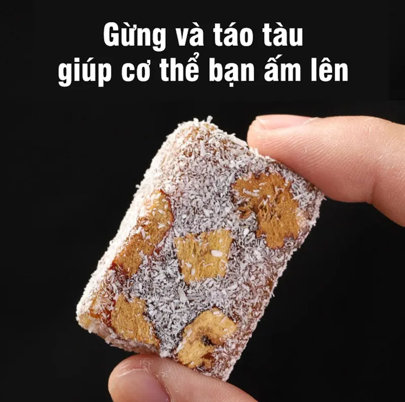 Bánh Dinh Dưỡng Gừng Táo Đỏ Không Đường Đại Hùng Foods, 1 Túi 500gram Snack Foods 2