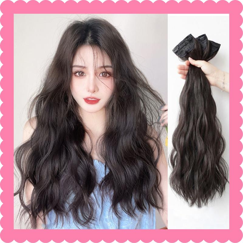 Tóc giả nữ Minota tóc kẹp 3 dải xoăn xù trẻ trung cá tính lọn tóc bổng bềnh T02