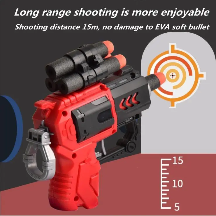 Squid Game Children's Toy Boys Manual Pull EVA Soft Bullet Blaster Gun