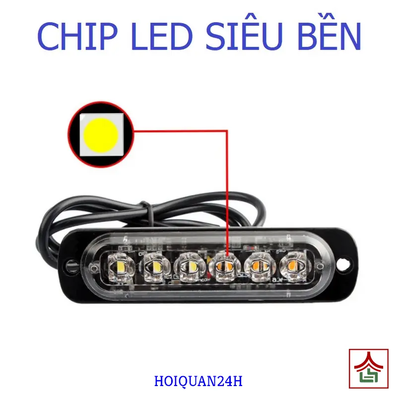 Đèn nhấp nháy 6 led đỏ xanh