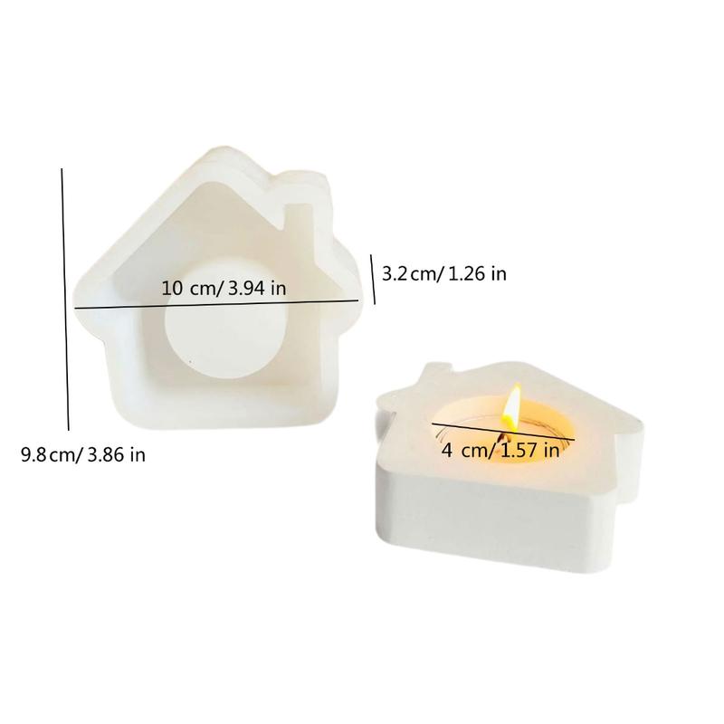 Product Introduction of House Shaped Holder Molds for Making Tealight Holder Holder Home Decorations, House Candlestick Molds 0