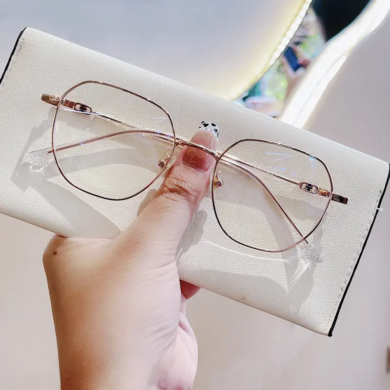 Gọng kính cận đa giác VANILA KC9606 có mắt kính giúp ngăn ánh sáng xanh và tia UV thiết kế thời trang phong cách Hàn Quốc 2
