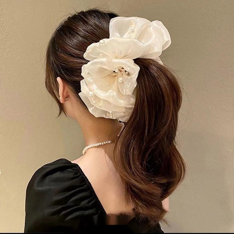 Product Introduction of Kẹp Tóc Lưới, Hình Đám Mây, Phụ Kiện Tóc Dễ Phối Đồ Cho Nữ, Hoa Xốp Voan, Nơ Lớn Sang Trọng, Phụ Kiện Tóc, Kẹp Tóc Seersucker 8