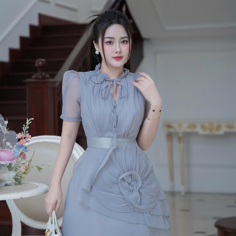 Lali_váy tácta phối tơ chân cuốn hoa sang chảnh_Ll071 1