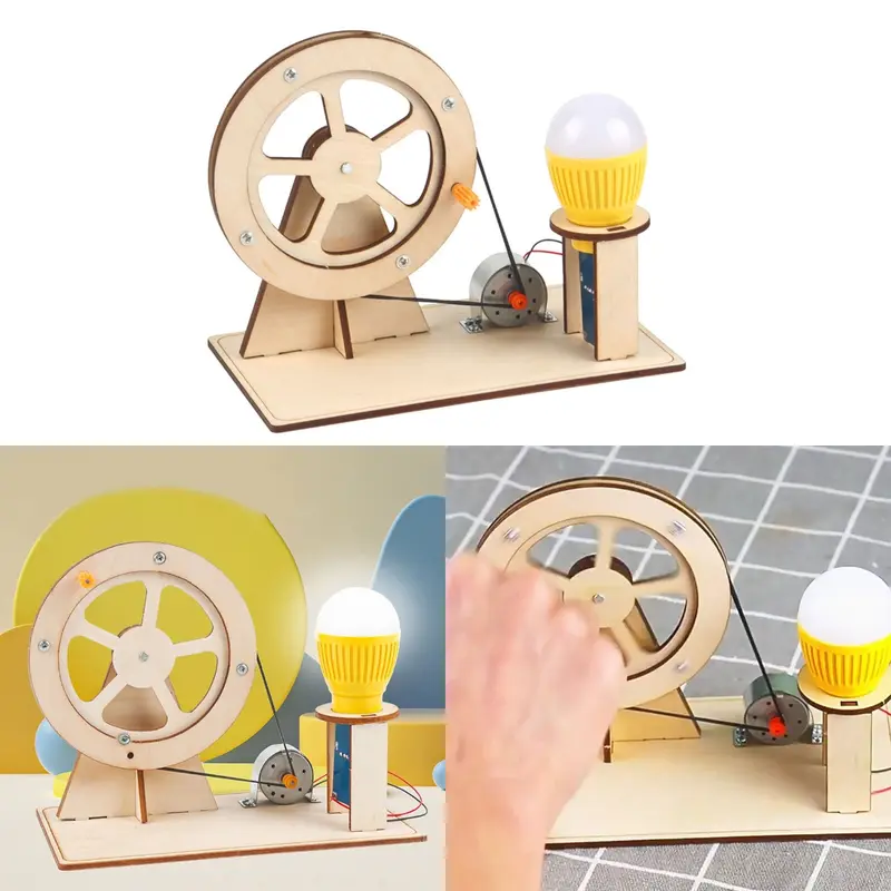 DIY Hand Crank Generator Toy Set Wood Craft for Kids Science - TikTok ...