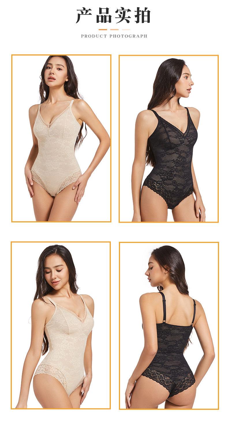 Product Introduction of Jumpsuit European and American One-Piece Shapewear Tummy Control Corset Backless Shaping Bra Lace Bodysuit 7