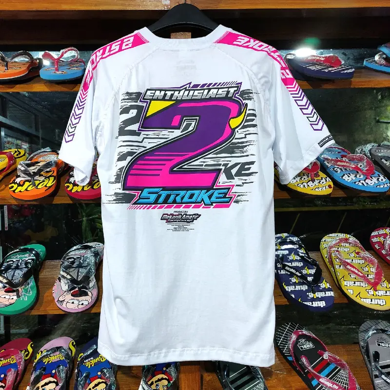 KAOS 2 TAK LENGAN PENDEK NEW MEKANIK AMATIR ORIGINAL KAOS DISTRO RACING PRIA Crew Neck Hitam 5