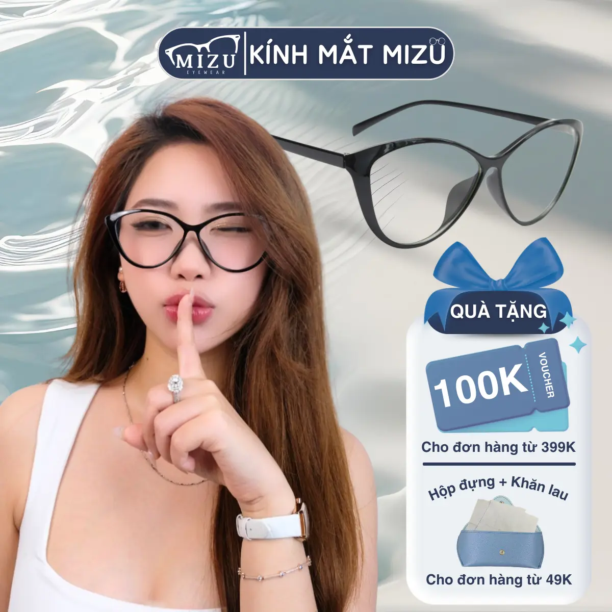 Gọng Kính Mắt Mèo Nữ MIZUEYEWEAR Nhựa Dẻo Siêu Nhẹ, Kiểu Dáng Thời Trang, Đeo Êm Không Gây Mỏi Mắt - "Thảo"
