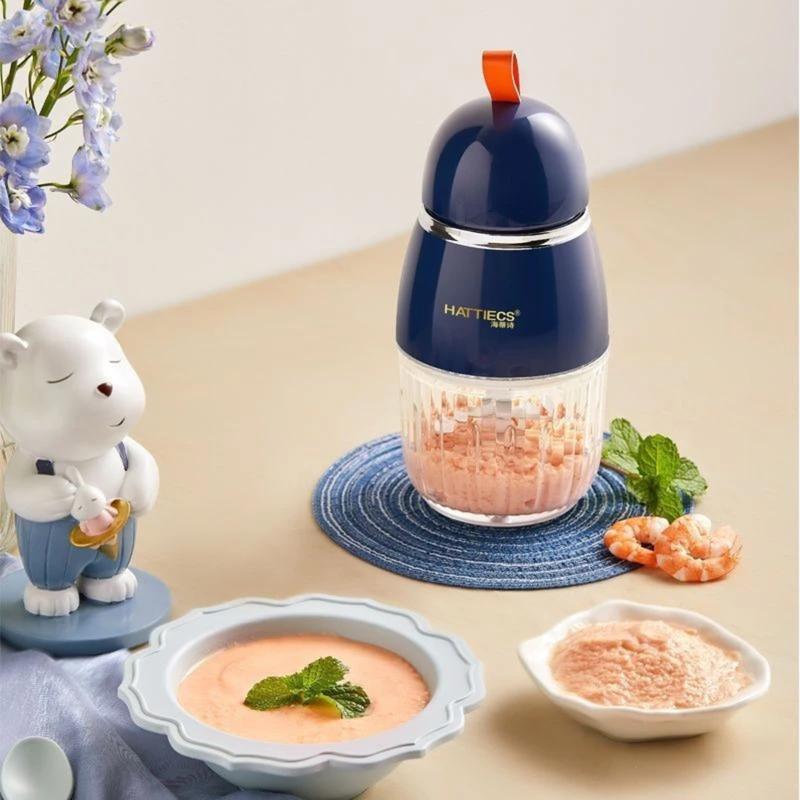 Máy xay Hattiecs 8 lưỡi Bảo Hành 12 tháng, máy xay cho bé ăn dặm đa năng xay nhiễn thịt, tôm, cua, cá Nồi