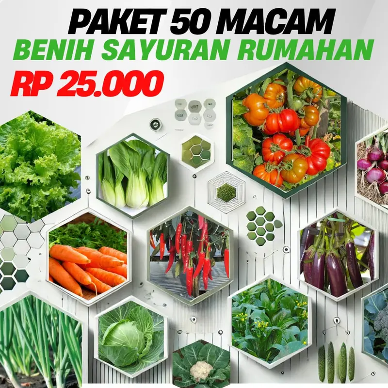 PROMO Paket 50 Benih Sayuran Unggul – Dijamin Tumbuh, Panen Cepat 0