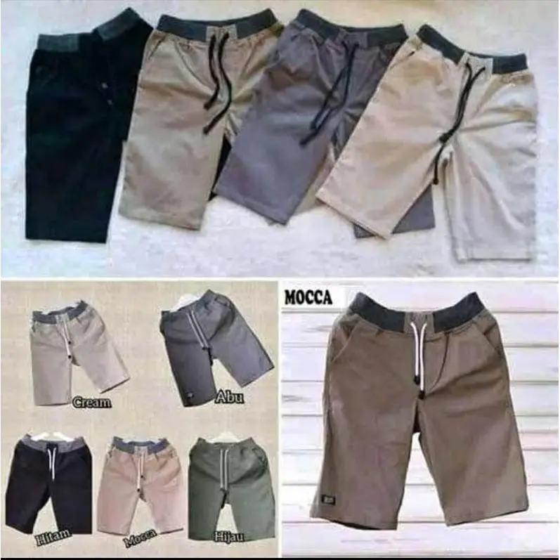 [Promo] Celana Pendek Chino Rib Cowok Murah 100 Dapat 5 3