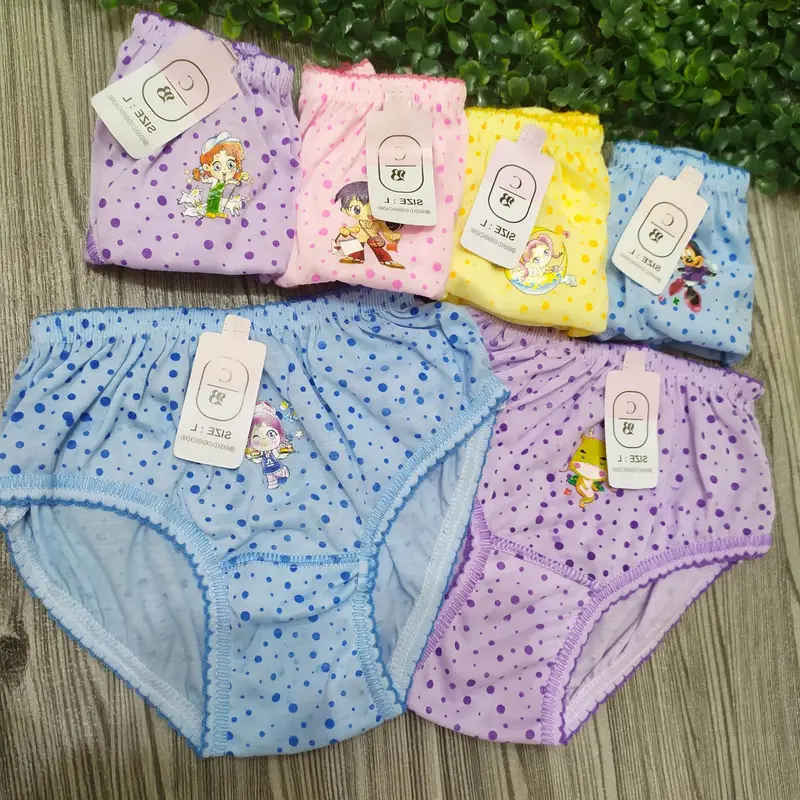 6 PCS Celana Dalam CD Anak Perempuan Motif Lucu | S M L XL | Katun Lembut | Pinggang Karet 3