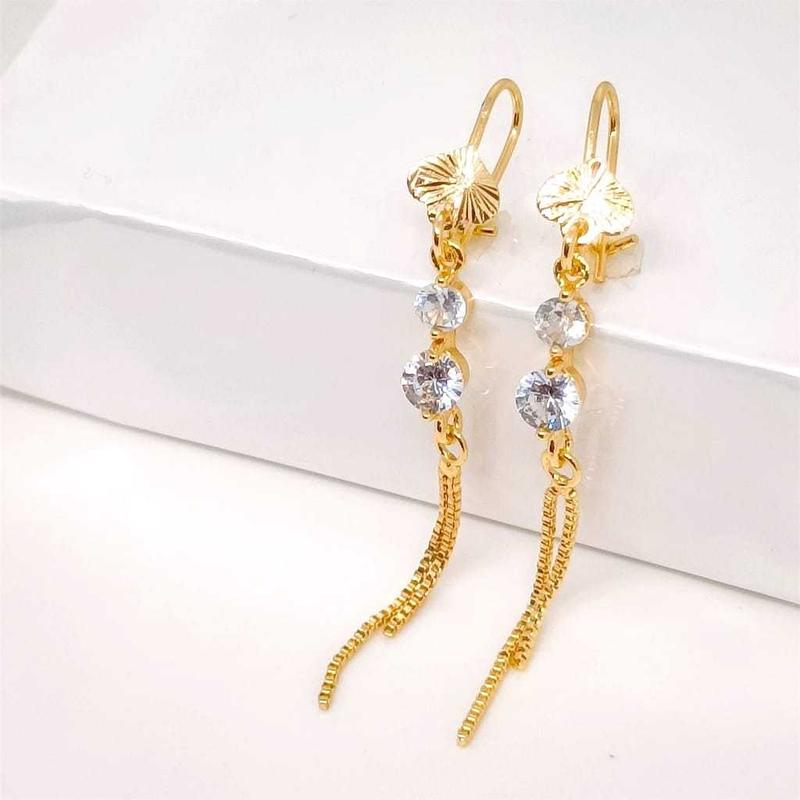 ANTING DESY TITANIUM MOTIF JURAI KUPU KUPU ANTI WANITA MODEL EMAS ANTI LUNTUR SELAMANYA 0