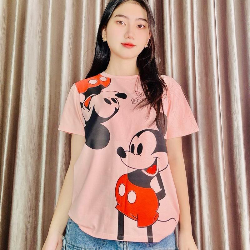 Mã 36-ÁO THUN THÁI FORM VỪA (40-58kg) Top Nữ Women Cotton Cổ Tròn 4