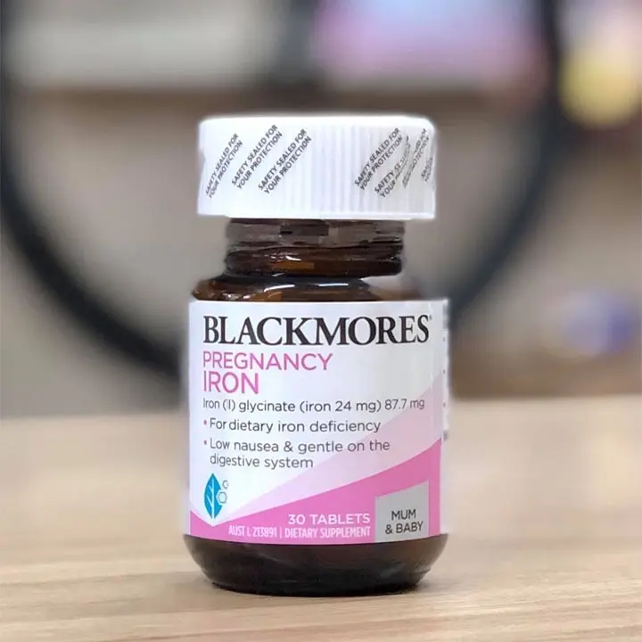 VIÊN UỐNG SẮT BLACKMORES HỖ TRỢ PHÒNG CHỐNG THIẾU MÁU, MỆT MỎI DÙNG CẢ BẦU VÀ SAU SINH 30 viên Vitamin dễ uống 2