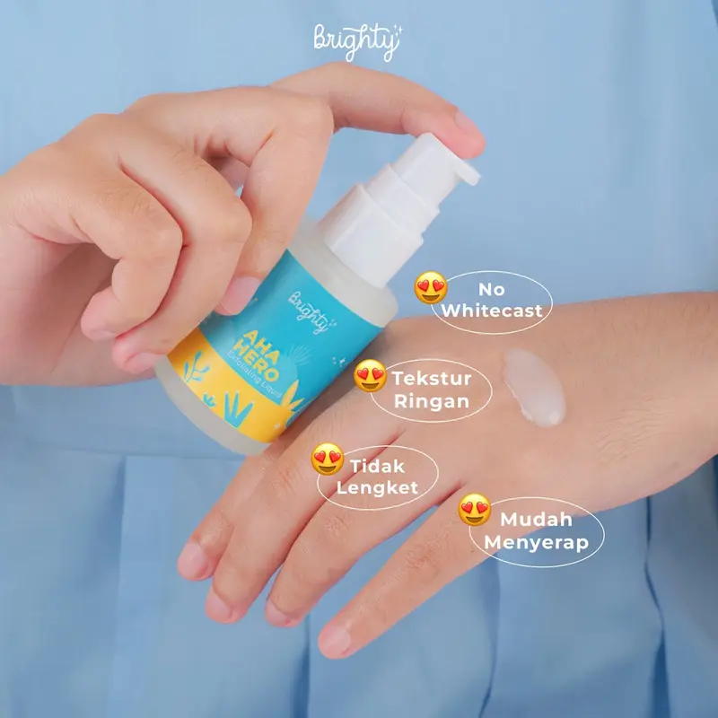 Brighty Aha Hero Serum X Underarm Scrub Exfoliating Liquid Perawatan Tubuh Melembutkan 6