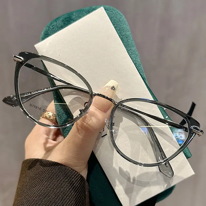 Mắt kính cận thị kính cận có độ sẵn 0.5 - 4.00 độ kính cận nam nữ Thấu kính có thể cắt được Gọng kính phẳng chống ánh sáng xanh phong cách hàn quốc dành cho học sinh Kính chống bức xạ máy tính, chống ánh sáng xanh trên màn hình điện tử, unisex