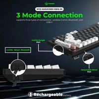 Gambar NYK Nemesis Daemon82 Gaming Keyboard 3in1 Connection Hotswap 5pin MKN09 - Grey-White, Blue Switch dari Wonderland Store Kota Malang 4 Tokopedia