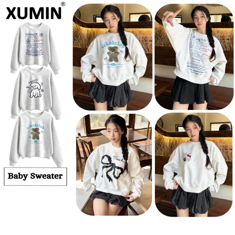 Lót Nhung Áo Baby Sweater Xu Min Min - Chất Nỉ Dày Dặn Không Đổ Lông Thích Hợp Thời Tiết 4 Mùa