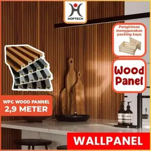Hoptech Wall Panel WPC Kayu Dinding 16cm x 2,9 Meter Ketebalan 18mm Tahan Air & Minyak Instalasi Mudah WPCUkuran 16 x 290 CMKETEBALAN 18 MM - Pvc