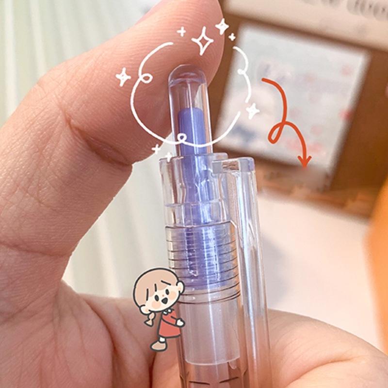 Quick Dry Dot Glue Pen Solid Glue Stick Pens Shape Candy Color High Viscosity Creative Students Stationery 6
