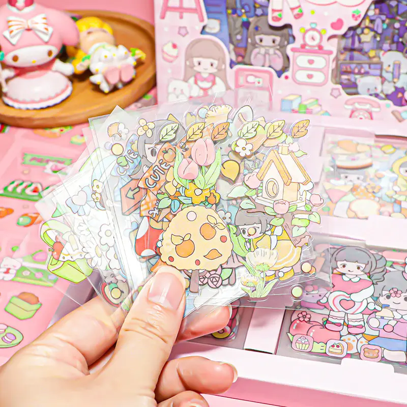 Nhãn Dán Hoạt Hình, Họa Tiết PET, Sổ Lưu Niệm, Dễ Thương, 20 Cái, Tự Làm, Phong Cách Kawaii, Đồ Trang Trí, Đồ Dùng Văn Phòng Phẩm 4