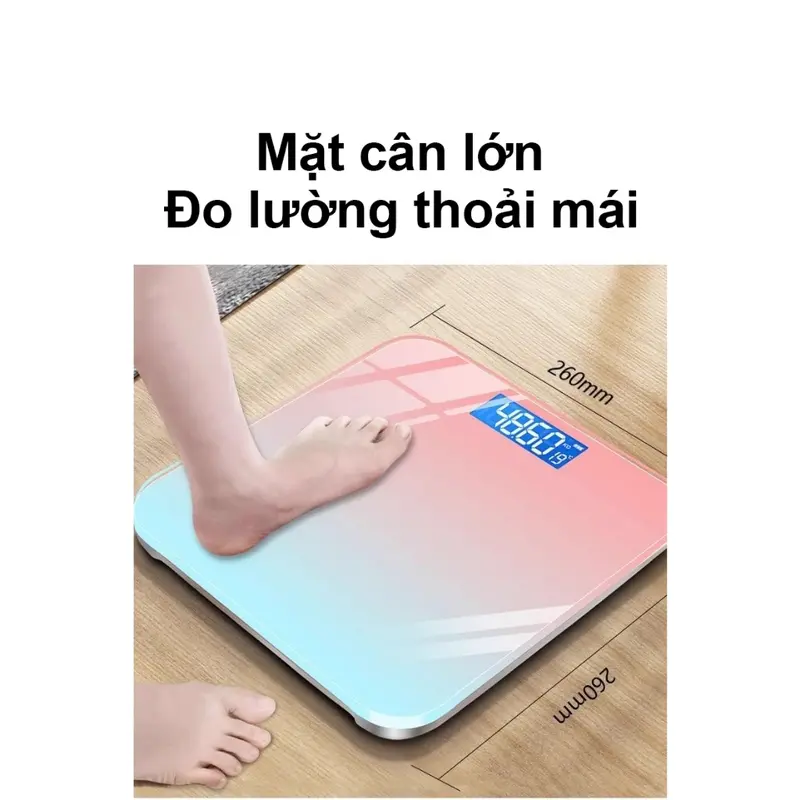 OOKAS Cân điện Tử cân sức khỏe điện tử Cân Gia Đình Trọng Lượng Tối Đa 120Kg Tiện Lợi Cho Gia Đình.Cân sức khỏe điện tử thông minh có màn hình LED, sạc USB 1