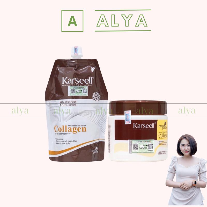 Kem Hấp Tóc, Ủ Tóc COLLAGEN KARSEELL 500ml. Dầu hấp phục hồi siêu mượt chuẩn salon ngay tại nhà Nữ Women