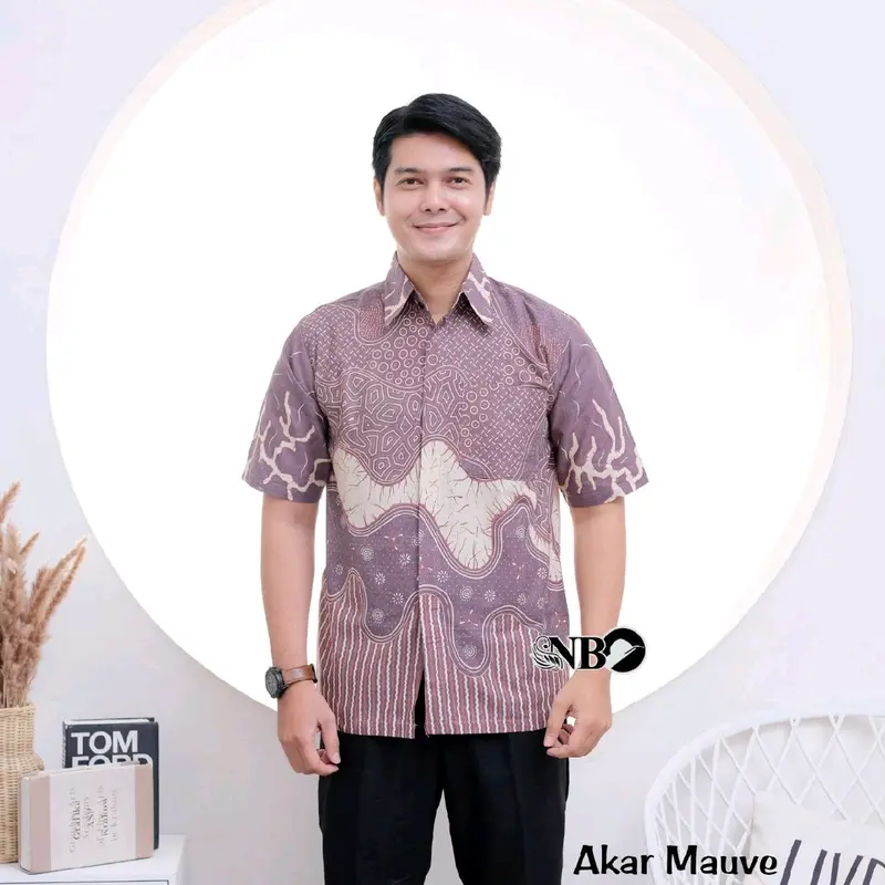 LAKUNA BATIK Baju batik pria dewasa modern baju batik cowok lengan pendek bahan Katun Nyaman Hem 0