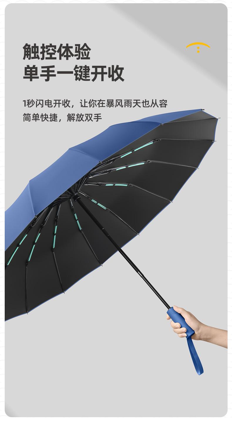 Product Introduction of 24-Bõņē Automatic Umbrella Rain and Rain Dual-Use Sun Umbrella plus-Sized Reinforced Folding Umbrella Sun Protection UV Protection Sun Umbrella 9