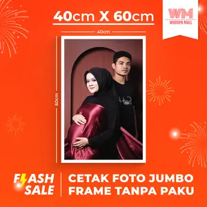[COD] CETAK FOTO + BINGKAI JUMBO 16R 40X60CM FRAME EXCLUSIVE (PREWED / WEDDING SIGN / PREWEDDING / AESTHETIC )