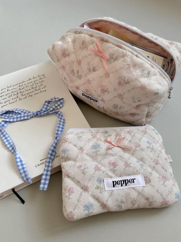 Product Introduction of Ví Vải Mini Chần Bông Dễ Thương Pepper Clothing Mini Pouch đựnġ Tiền Thẻ Mỹ Phẩm Make Up Son Chìa Khoá Đồ Cá Nhân - Ví 9