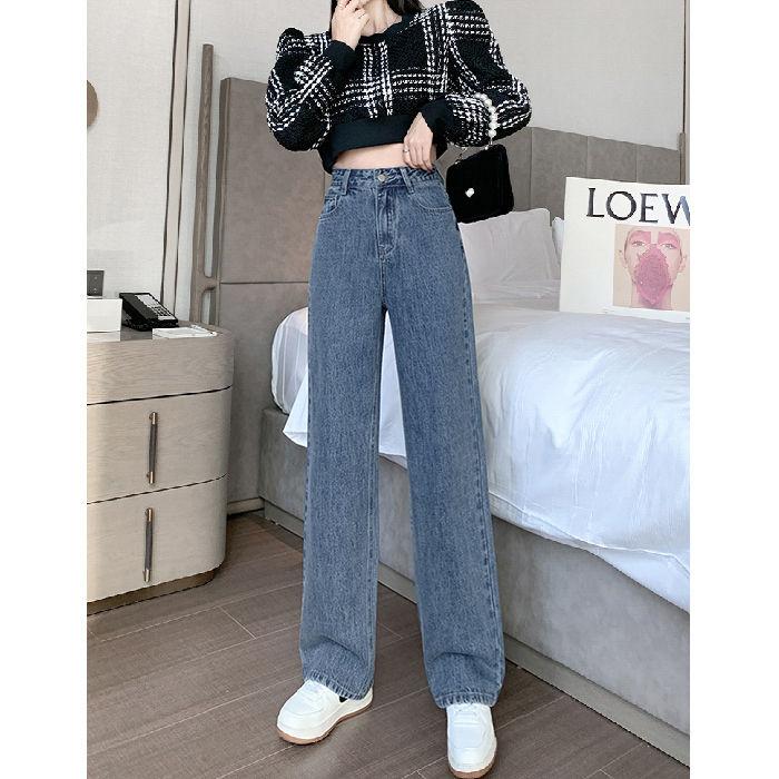 Fashion wide-leg jeans for women 2024 New retro high waist loose ...