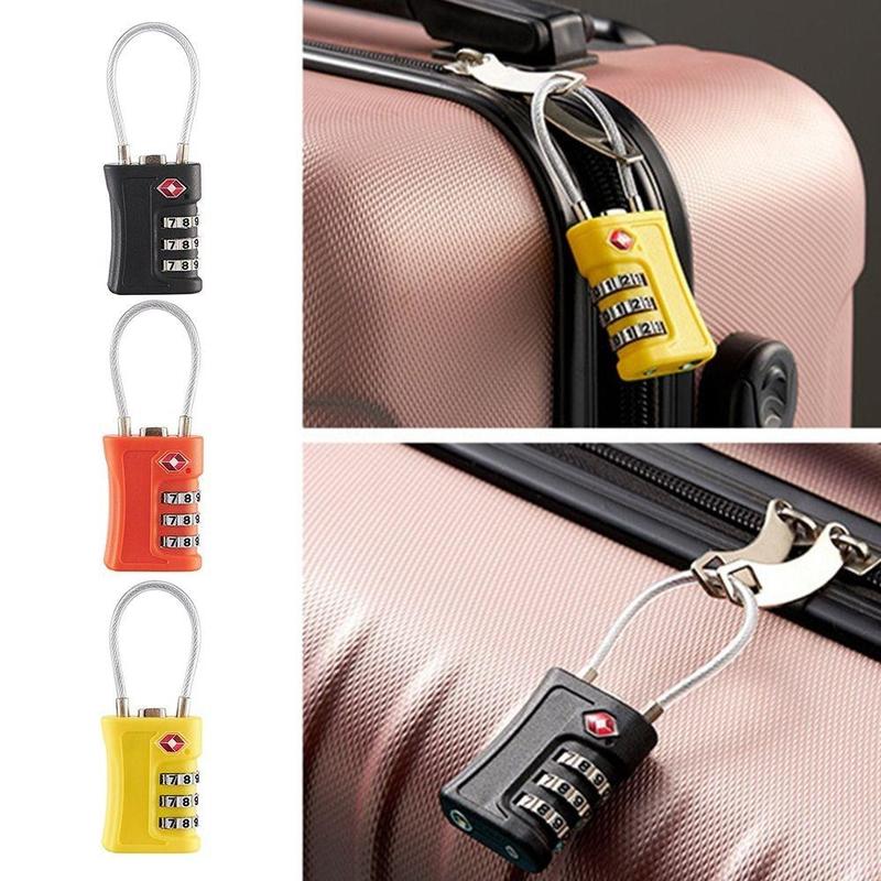 Customs Code Lock for Travel Luggage Password Changeable Lock Contrast Color Design Padlock TSA 1