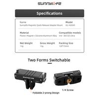 Gambar Sunnylife Magnetic Quick Release Adapter Mount Foldable For Inst a360 GO Ultra Base Dual-Claws 1/4" Hole Accessories Magnet Action Camera - GU-AD049-D dari Brica Berrisom Kab. Tangerang 2 Tokopedia