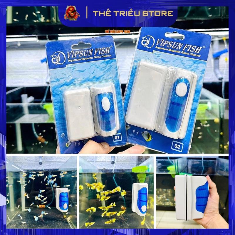 Lau Kính Hồ Cá Nam Châm VIPSUN 01-02-03-04 - Hít Nam Châm Chà Hồ Cá