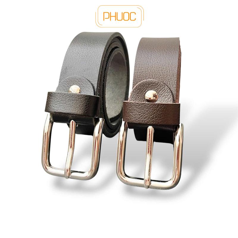 Thắt Lưng Da Bò Thật Đầu Khoá Inox 304 Cao Cấp Bản 3.7CM - Dây Nịt Nam Thời Trang V1